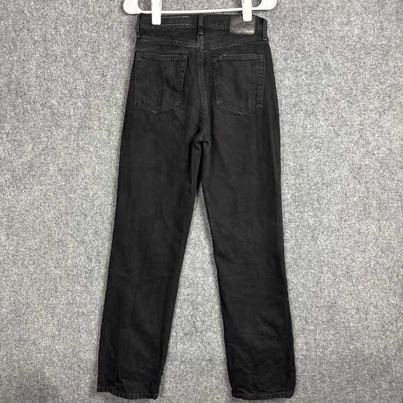 Rag & Bone Alex Straight Jeans Womens Size 26 black Button fly - Picture 2 of 12